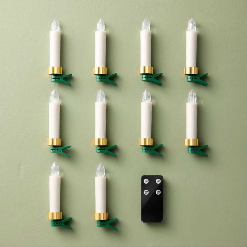 10ct 4.88" Christmas Tree Taper Flameless
Candles Brass - Hearth & Hand - Picture 1 of 5